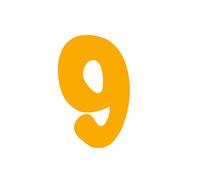 Personalised Wheelie Bin Stickers Custom House Number -Graffiti Writing Font (Medium - Number 9, Golden Yellow)