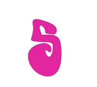 Personalised Wheelie Bin Stickers Custom House Number -Graffiti Writing Font (Small - Number 5, Pink)
