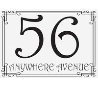 Personalised Wheelie Bin Stickers - Custom House Number & Street Name Labels - Waterproof Vinyl Bin Address Decals - A5 or A6 Sizes - Pack of 4 (A5 (148mm x 210mm), Design 12)