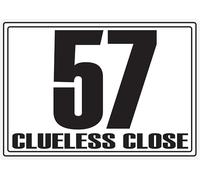 Personalised Wheelie Bin Stickers - Custom House Number & Street Name Labels - Waterproof Vinyl Bin Address Decals - A5 or A6 Sizes - Pack of 4 (A5 (148mm x 210mm), Design 17)