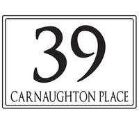 Personalised Wheelie Bin Stickers - Custom House Number & Street Name Labels - Waterproof Vinyl Bin Address Decals - A5 or A6 Sizes - Pack of 4 (A5 (148mm x 210mm), Design2)