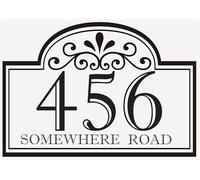 Personalised Wheelie Bin Stickers - Custom House Number & Street Name Labels - Waterproof Vinyl Bin Address Decals - A5 or A6 Sizes - Pack of 4 (A6 (105mm x 148mm), Design 9)