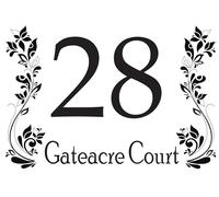 Personalised Wheelie Bin Stickers - Custom House Number & Street Name Labels - Waterproof Vinyl Bin Address Decals - A5 or A6 Sizes - Pack of 4 (A6 (105mm x 148mm), Design 31)