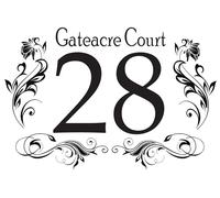 Personalised Wheelie Bin Stickers - Custom House Number & Street Name Labels - Waterproof Vinyl Bin Address Decals - A5 or A6 Sizes - Pack of 4 (A5 (148mm x 210mm), Design 32)