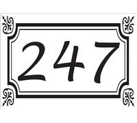 Personalised Wheelie Bin Stickers - Custom House Number & Street Name Labels - Waterproof Vinyl Bin Address Decals - A5 or A6 Sizes - Pack of 4 (A6 (105mm x 148mm), Design 7)