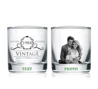 Personalised Whiskey Glass for Men Engraved Photo/Text Whiskey Glass Personalised Gifts for Men Laser Engraving 8Oz/11Oz Personalised Birthday Christmas Wedding Best Gift