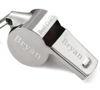 Personalised Whistles Football Coach Gifts Whistles Metal Engraved Sports Whistle with Lanyard for Teachers Coachers Referees Loud Whistle Thank You Gifts for Birthday Teacher's Day (Design 1, Silver)
