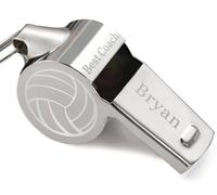 Personalised Whistles Football Coach Gifts Whistles Metal Engraved Sports Whistle with Lanyard for Teachers Coachers Referees Loud Whistle Thank You Gifts for Birthday Teacher's Day (Design 2, Silver)