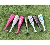 Personalised White Black Pink Prosecco Champagne Flute - Great for Prom - Wedding - Pamper - Bridesmaid - Birthday & BBQ Party (1)