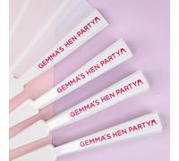 Personalised White Folding Handheld Fan, Hen Party Fan, Bridal Party Favours for Hen Do Abroad, Girls Weekend, Pool Party, Destination Wedding (Sample)