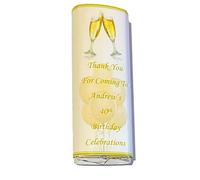 Personalised White - Gold DIY Birthday Chocolate Bar WRAPPERS Favours All Ages can be done, 15th 16th 18th 21st 30th 40th 50th 60th 70th 80th 90th REF CH3 (80)