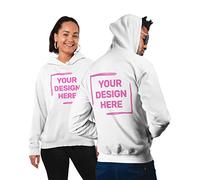 Personalised White Hoodie - Front/Back Printed With Your Photos, XS - XXXL DTG Printing Same Day Dispatch | Eco Friendly Packaging