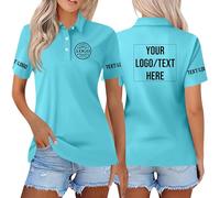 Personalised White Shirts for Women top Many Color Custom Text/Image/Logo Golf Polo Shirt Short Sleeve Button-Up Plain Solid Colours Sports Business Company Office Uniform