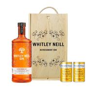 Personalised Whitley Neill Blood Orange Gin Gift Set with Folkington's Tonics - 70cl (43% ABV) - Gifts for Women, Birthday, for Her, Pamper Gifts for Women