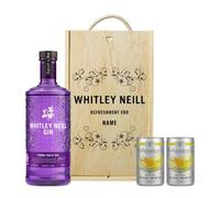 Personalised Whitley Neill Parma Violet Gin Gift Set with Folkington's Tonics - 70cl (43% ABV) - Gifts for Women, Birthday, for Her, Pamper Gifts for Women