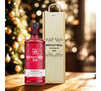 Personalised Whitley Neill Raspberry Gin Gift Set in Wooden Presentation Gift Box - 70 eer Hunter