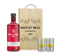 Personalised Whitley Neill Raspberry Gin Gift Set with Folkington's Tonics - 70cl (43% ABV) - Gifts for Women, Birthday, for Her, Pamper Gifts for Women