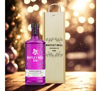 Personalised Whitley Neill Rhubarb & Ginger Gin Gift Set in Wooden Presentation Gift Box - 70 eer Hunter