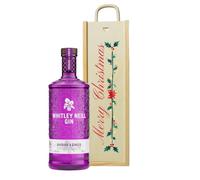 Personalised Whitley Neill Rhubarb & Ginger Gin Merry Christmas Box - 43% ABV (70cl)