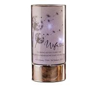 Personalised Wife Memorial In Loving Memory Led Lamp With Dandelions