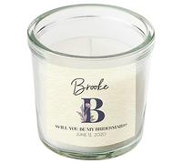 Personalised Will You Be My Bridesmaid Gift Scented Candle Jar Custom Message Proposal Gifts for Her Bridesmaids Present Keepsake Bridal Party Weddings (Small)