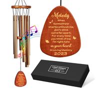 Personalised Wind Chimes for Garden Custom Memorial Gift 25.5 Inch Bereavement Wind Chimes Gifts Sympathy Gift Garden Patio for Loss of Mom Dad Nanny