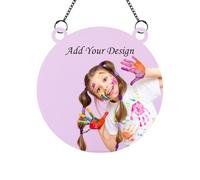Personalised Window Hangings with Picture/Photo, Customised Wall Signs with Name Text, Logo and Artwork for Indoor Outdoor Decoration, Design Your Own Suncatcher Ornament Bestie Gift for Him/Her