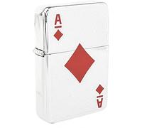Personalised Windproof Petrol Lighter & Gift Tin - Enter Your Own Custom Text (Ace of Diamonds)