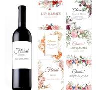 Personalised Wine Bottle Label, Custom Label for Wine Waterproof Personalized Your Text Logo Image for Wedding Birthday Party Graduation Bridesmaid Wine Labels
