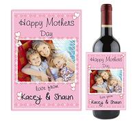 Personalised Wine Bottle Photo Label ~ Mothers Day Gift Idea N25