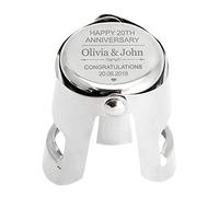 Personalised Wine Bottle Stopper Prosecco Moscato Champagne Spumante Sparkling Stoppers Engraved Gift for Wedding Anniversary Birthday Fathers Day Christmas Valentine(Anniversary)