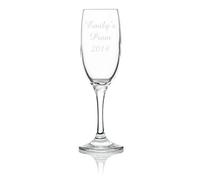 Personalised Wine / Champagne Flute in Silk Lined Presentation Box - Engraved with Your Custom Text