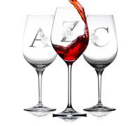 Personalised Wine Glasses Custom A-Z Lettered Gifts for Women, Perfect for Mom, Wife, Sister, BFF-Birthday Gifts, Wedding