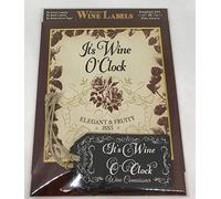 Personalised Wine Label 2 Pack"It's Wine O'Clock"