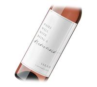 Personalised Wine & Prosecco Bottle Stickers - “Pairs Well with…” Labels for Retirement, Pregnancy, Bridesmaid, New Home, Grandparents & More - Fun Custom Personalised Gift (Bridesmaid, Wine)