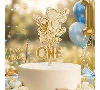 Personalised Winnie the Pooh & Piglet Cake Topper, Birthday Name & Age