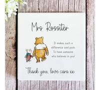 Personalised Winnie the Pooh Thank You Teacher Coaster - School Leaving Gift
