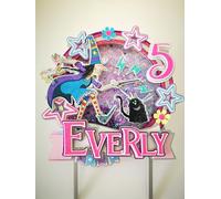 Personalised Winnie the Witch and Wilbur Party Cake Topper Decoration, 3D Shaker