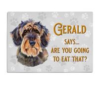 Personalised Wire Haired Dachshund Chopping Board Glass Pet Dog Worktop Saver Cutting Kitchen Surface Protector Housewarming Gift DCH51