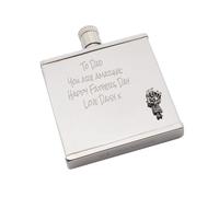 Personalised with a Message, English Made Pewter Scottish Piper Design 2oz Hip Flask in a Velvet Pouch