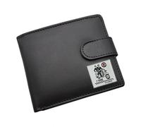 Personalised with a Message Two Tone SKA MOD Music Scooter Design Black Leather Bi-Fold Wallet, Presented in a Gift Box