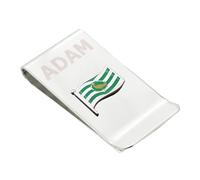 Personalised with Engraved Name Silver Plated Money Clip with Wiltshire County England Flag, in Gift Box