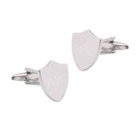 Personalised with Initials, Shield Design Cufflinks in a Gift Boxed