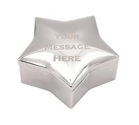 Personalised with Message Beautifully Engraved Star Shaped Trinket Box