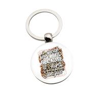 Personalised with Message, 'I Speak My Mind It Hurts To Bite My Tongue' Witty Design Silver Finish Keyring with a Velvet Gift Pouch