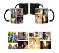 Personalised with Nine Photos/Multi Photo Printed Collage Mug, Novelty, Ceramic Colour Changing Magic Mug, Memorable Gift Ideas for Family, Friends, Birthday, Any Special Occasion. (9 Photos)