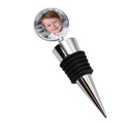 Personalised with Photo and Message Silver Wine Bottle Stopper