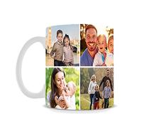Personalised with Two Photos/Multi Photo Printed Collage Mug, 11oz White Ceramic Mug, Memorable Gift Ideas for Family,Friends,Birthday,Any Special Occasion, Coffee Tea Mug. (6 Photo)