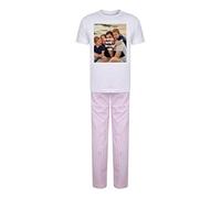 Personalised with Your own Text/Image/Name/Message Themed White Pink Coloured Cotton Nightwear Clothes Sleepwear Kids Pyjamas Sets 2 Piece Outfit Xmas Gift. (9-10 Years)