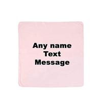 Personalised with Your own Text/Name/Message Themed Pink/Blue Coloured Double Layer Cotton Baby Blanket. (Pink)